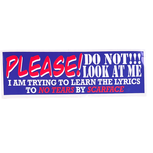 Do Not Look At Me Bumper Sticker