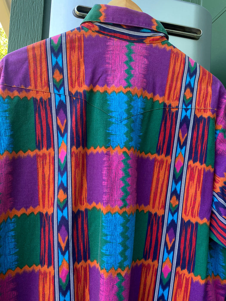 Vintage 90s Wrangler Brush-Popper Shirt (XL)