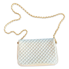 Vintage 50s Quilted Gold Chain Bag