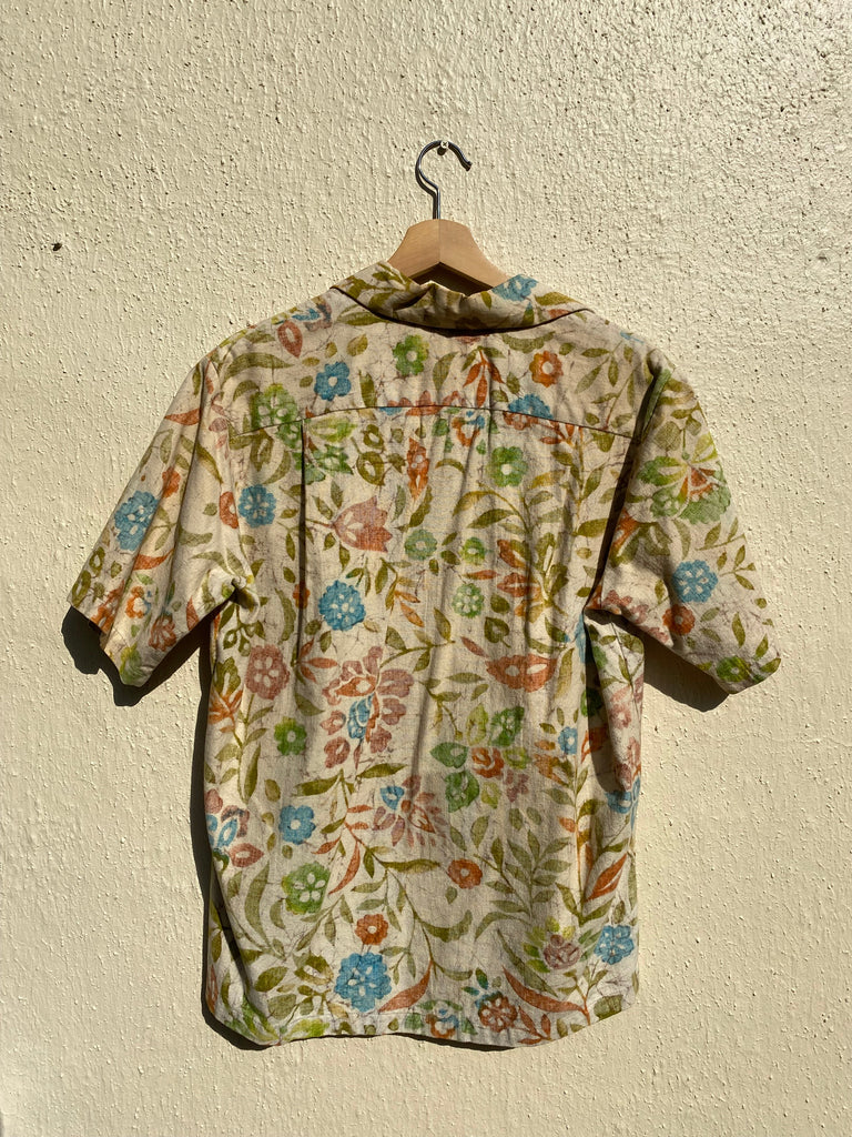 Vintage 70s Surf-Line Floral Print Button Down (M/L)