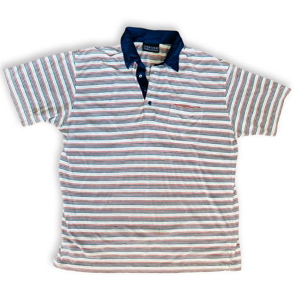 Vintage 90s Jantzen Striped Polo