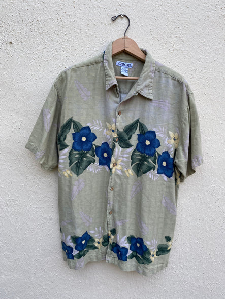Vintage 90s Cherokee Hawaiian Rayon Button Down (L)
