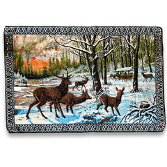 1950-60s Velvet Velar Deer Tapestry