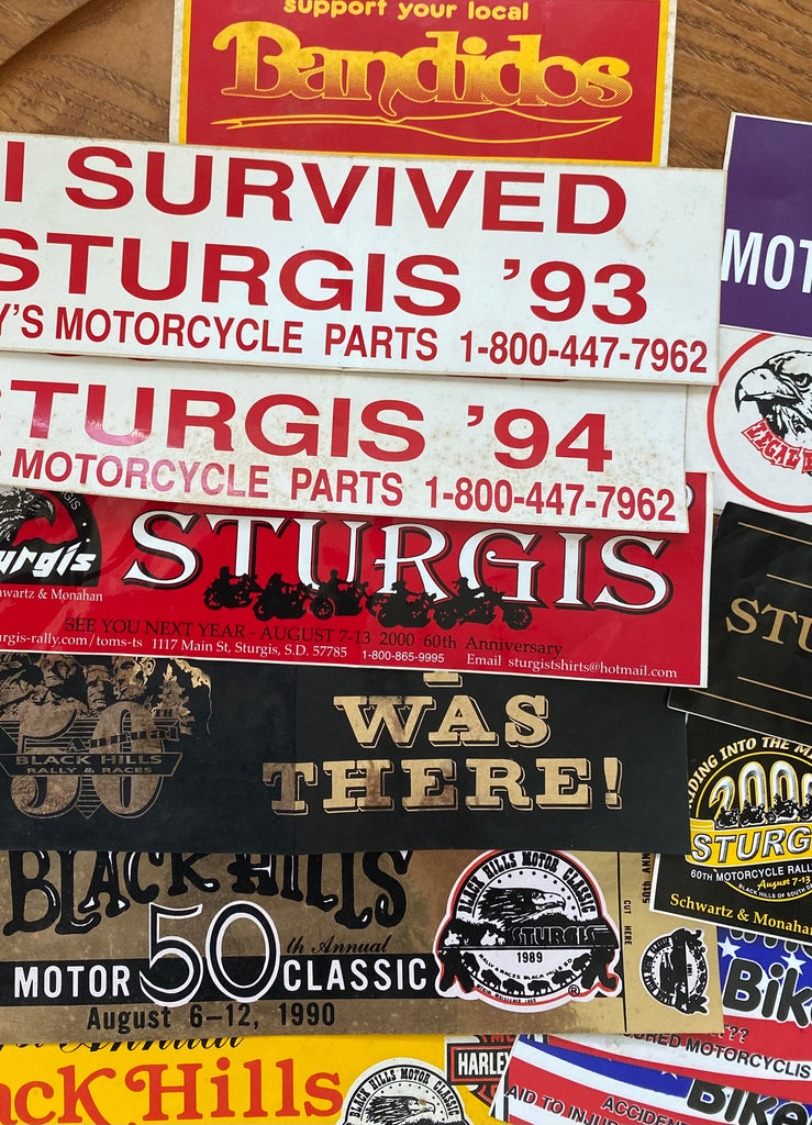 Vintage 90s/ Y2K Biker Bumper Stickers