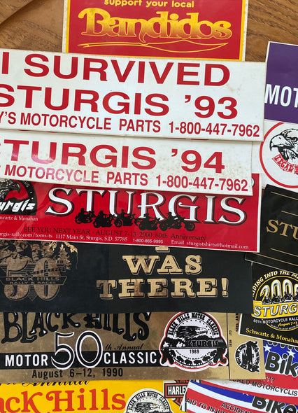Vintage 90s/ Y2K Biker Bumper Stickers