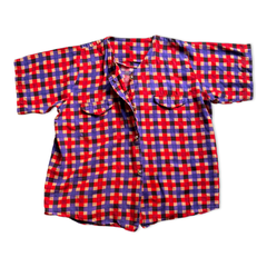 Vintage 80s Purple Checkered Buttondown
