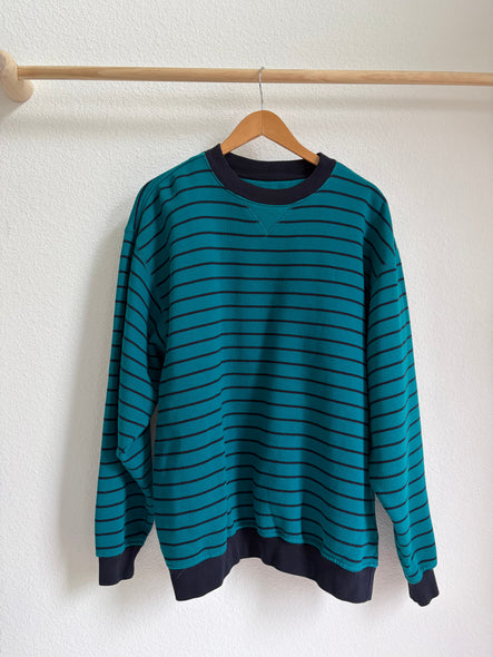 Vintage 90s Striped Sweatshirt (L/XL)