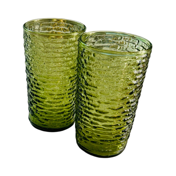 Vintage MCM Cringle Glass Cup Set