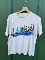 Vintage 70s Crazy Hawaii Sail Boat California Tee (M/L)