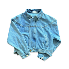 Vintage Denim Bomber Jacket