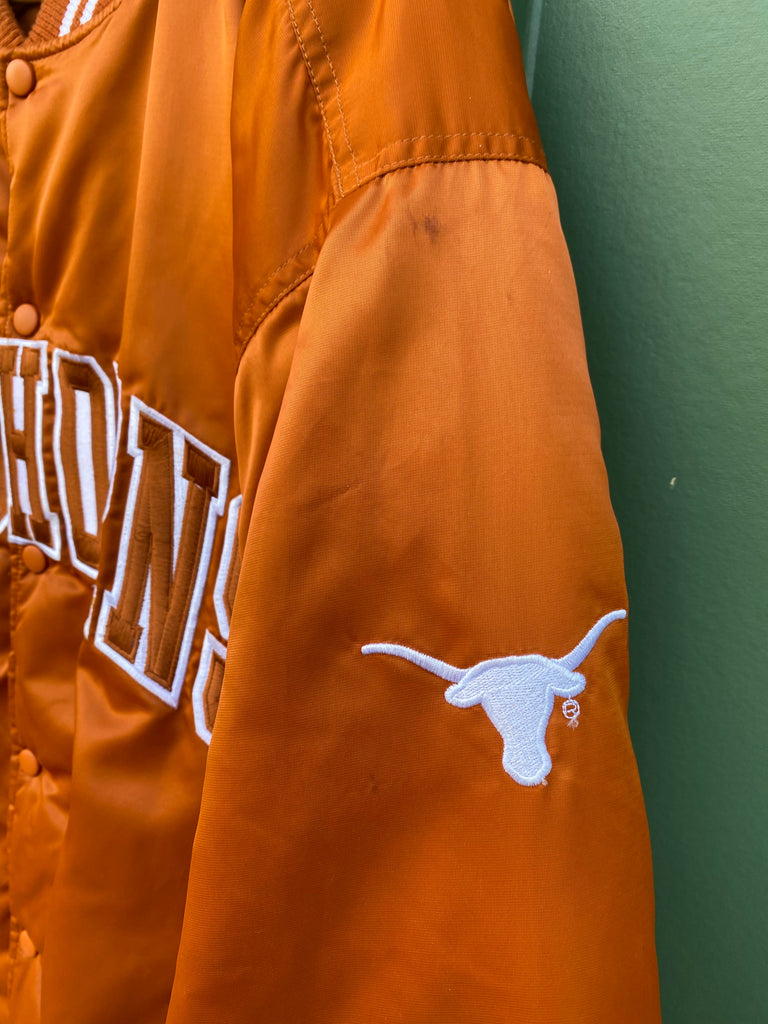 Vintage Y2K University of Texas Satin Spell Out Jacket (XL/XXL)