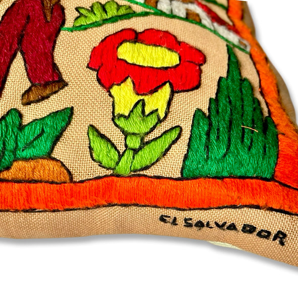 Vintage El Salvador Couple Throw Pillow