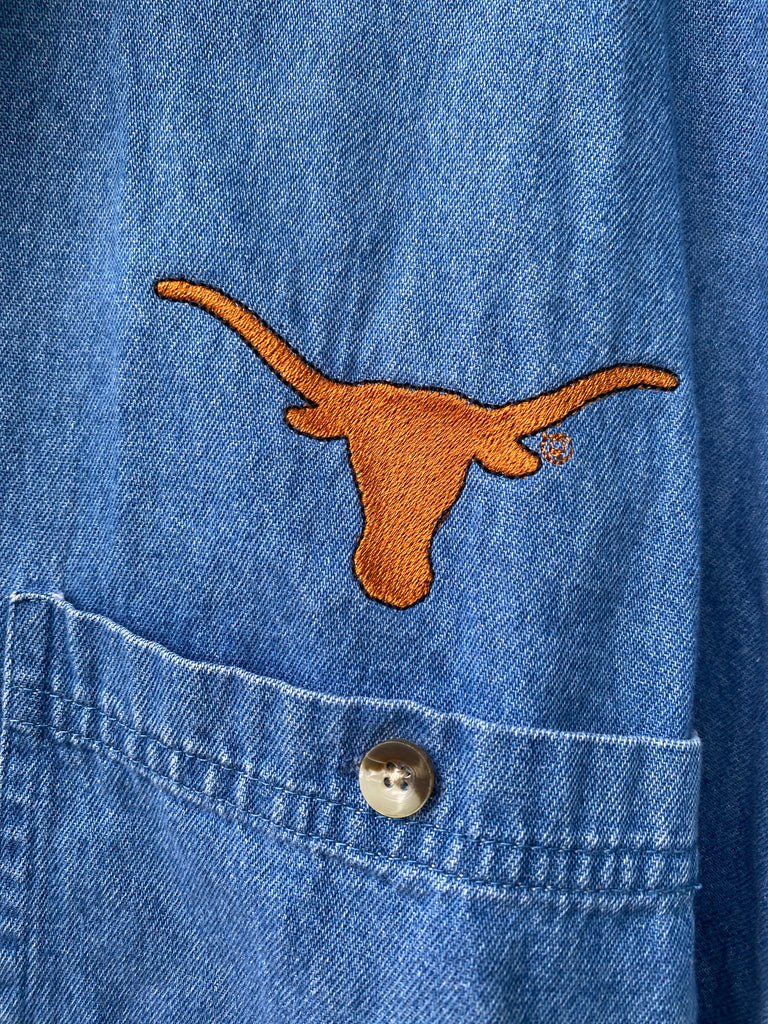 Vintage 90s Denim UT Longhorns  Button Down (XL)