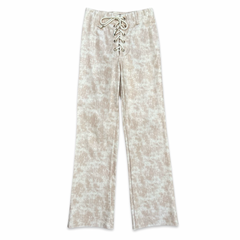 Y2K Cream Patent High Rise Pant