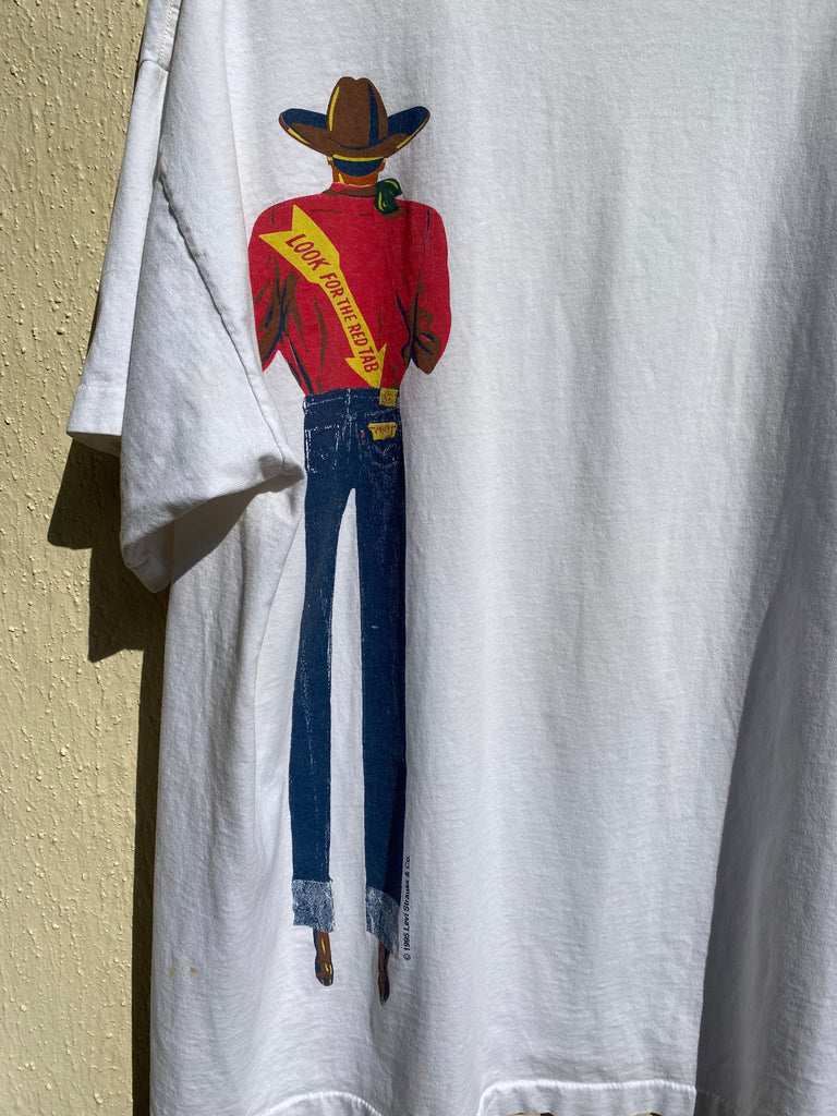 RARE Vintage 90s Levis Big Saddle-Man Tee (XL)