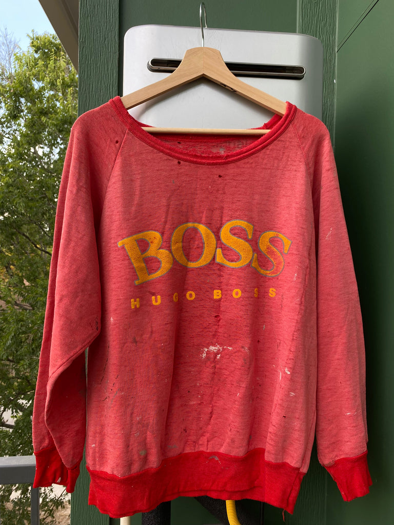 Vintage 90s Distressed Hugo Boss Painters Sweatshirt (L/XL)