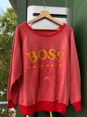 Vintage 90s Distressed Hugo Boss Painters Sweatshirt (L/XL)