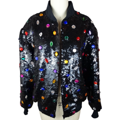 Vintage 70s Neiman Marcus Sequin Bomber Jacket