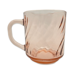 Arcoroc France Pink Swirl Mug Set (4)