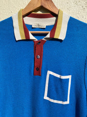 Italian Knitwear Blue Polo (M)