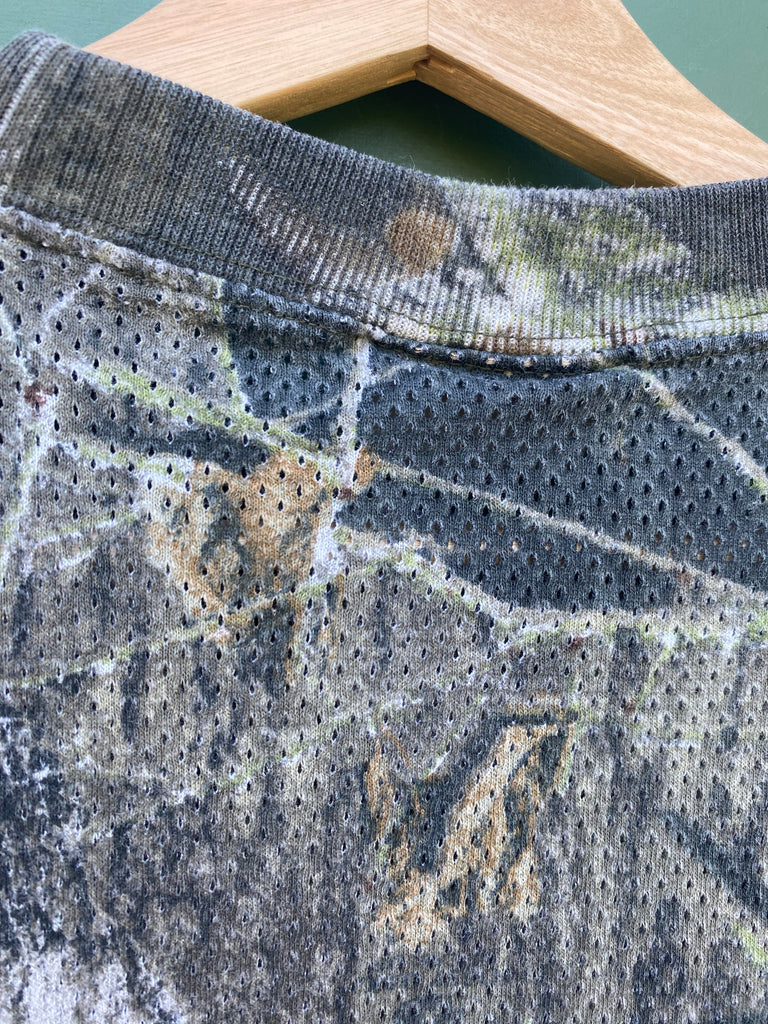 Vintage 90s Camo Thermal Tee (S/M)