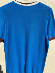 Italian Knitwear Blue Polo (M)