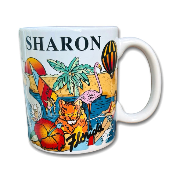 Vintage 90s Florida Sharon Mug