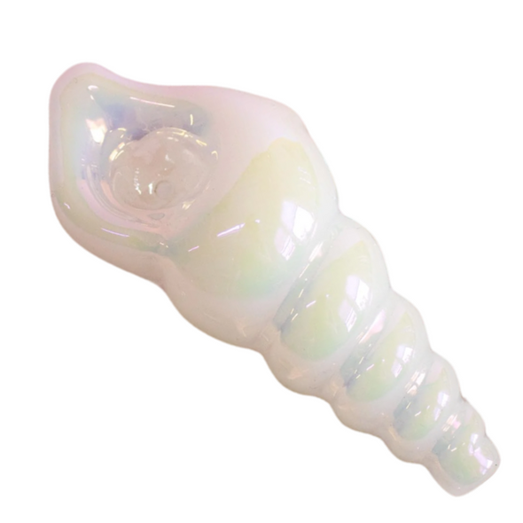 Canna Style Iridescent Seashell Pipe