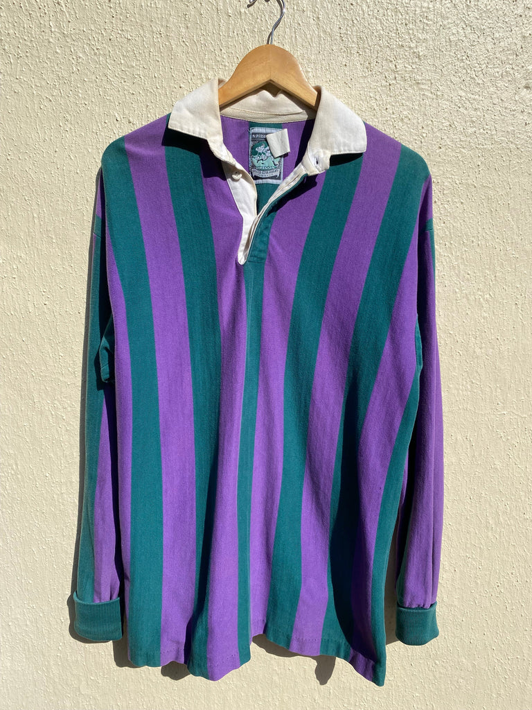 Vintage McIntosh & Seymour Striped Rugby Shirt (XL)