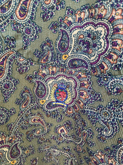 Vintage 90s Tommy Hilfiger Paisley Button Up (XL)