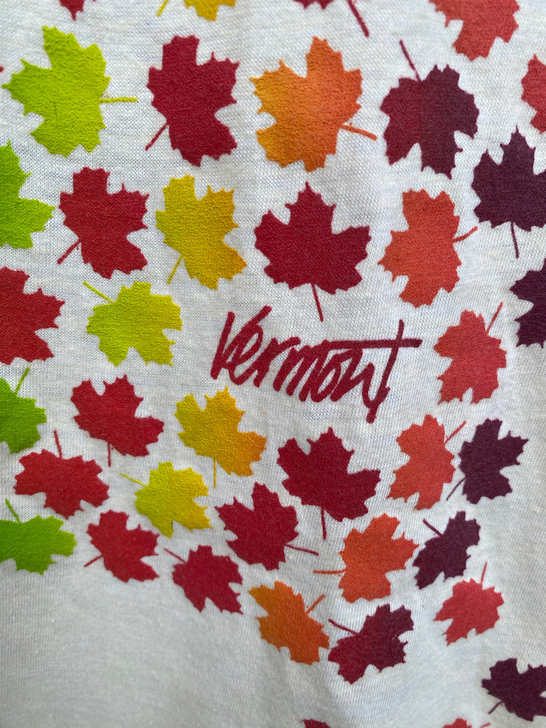 Vintage 90s Vermont Fall Leaves Tee (S/M)