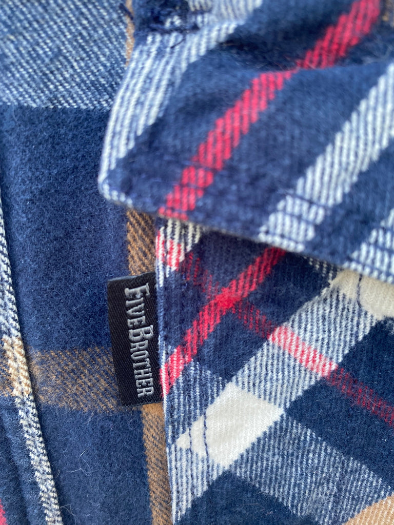 Vintage Y2K Five Brother Pearl Snap Flannel (XL)