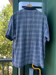 Vintage 90s Plaid Polo Shirt (XL)