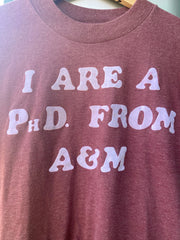 Vintage 70s A&M & UT Rivalry Parody Tee (S)