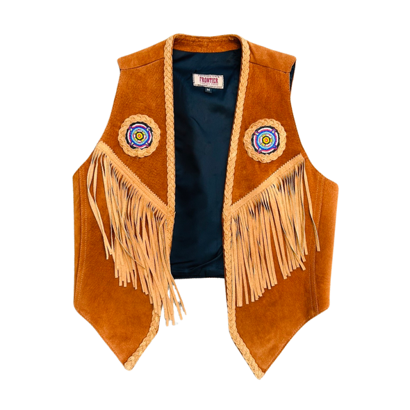 Vintage Frontier Collection Fringe Beaded Vest
