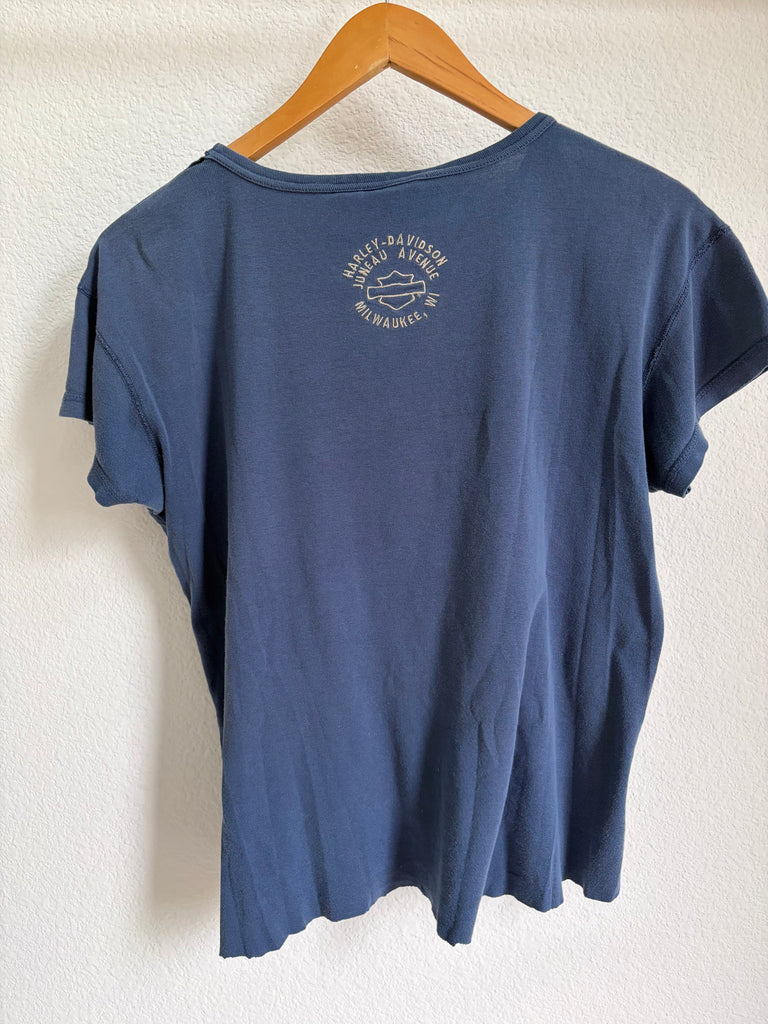 Vintage 90s Harley Davidson Cropped Tee (S/M)