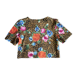 Vintage 90s Bobbi Brookes Leopard Crop Top