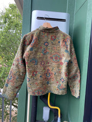 Vintage 80s Quilted Floral Cropped Jacket (S)