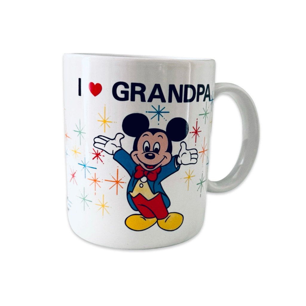 Vintage 90s I ❤️ Grandpa Mickey Mouse Mug