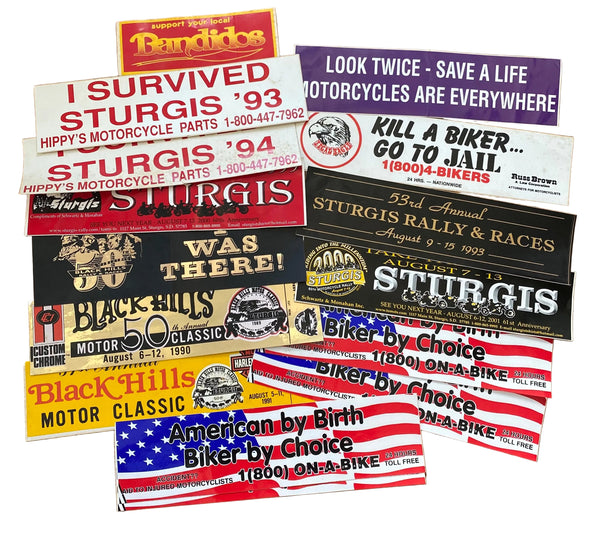 Vintage 90s/ Y2K Biker Bumper Stickers