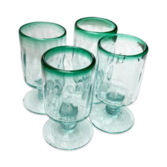 Vintage Handblown Cocktail Glasses (4)