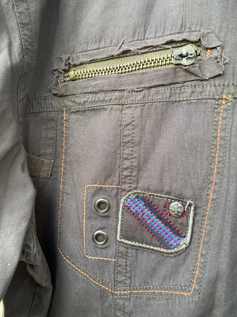 Vintage Y2K Code 7 Button Down (M/L)