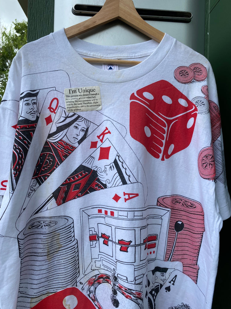 Vintage 90s Casino AOP Tee (XL)