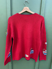Vintage 90s Shopping Bag Knit Cardigan (S/M)