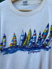 Vintage 70s Crazy Hawaii Sail Boat California Tee (M/L)
