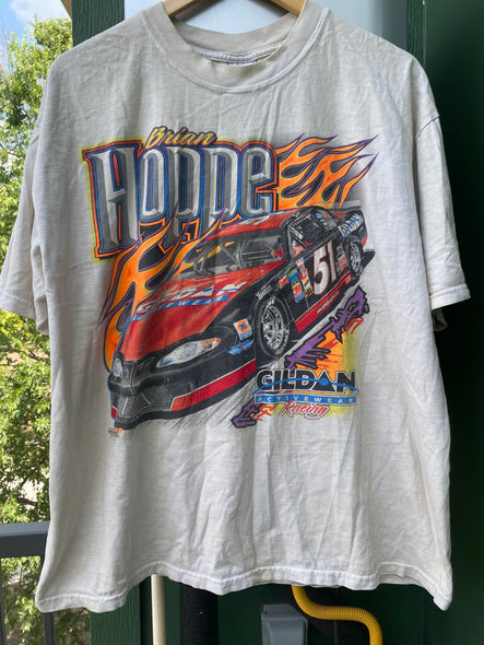Vintage Y2K Brian Hoppe Nascar Tee (XL)