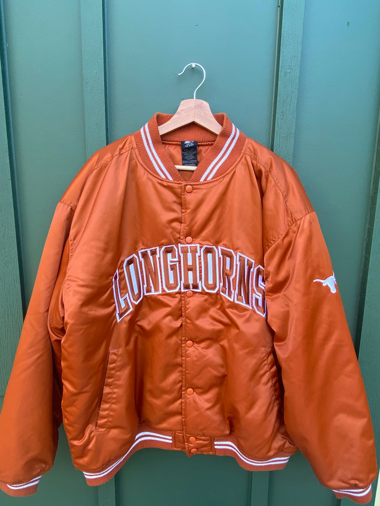 Vintage Y2K University of Texas Satin Spell Out Jacket (XL/XXL)