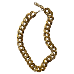 Vintage Gold Tone Double Link Necklace