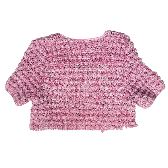Vintage Pink Cable Knot Crop Top