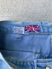 Vintage 70s Brittania  Hand Stitched Flower Jeans (29)